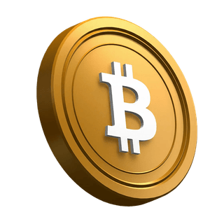 Νόμισμα Bitcoin (BTC) με κλίση στον σχεδιασμό της ενότητας hero